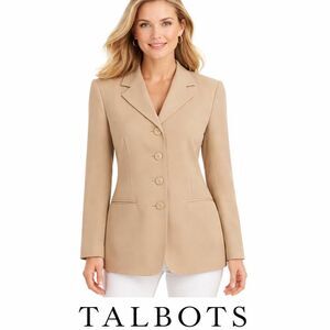 Talbots Beige Blazer 6P Authentic 80s Neutral NWT Jacket *